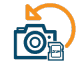 Graphic of a camera and SD card