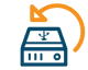 Graphic of an external hard drive